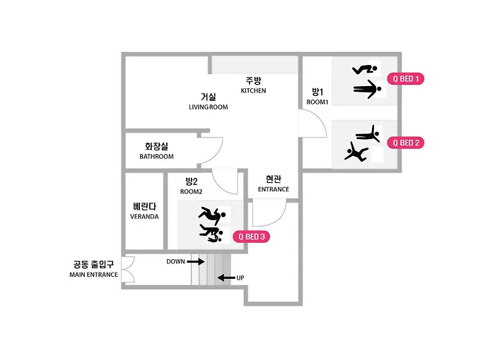 アパート Serene - Foreigner Only, Jamsil, Lotte World & Kspo ソウル特別市